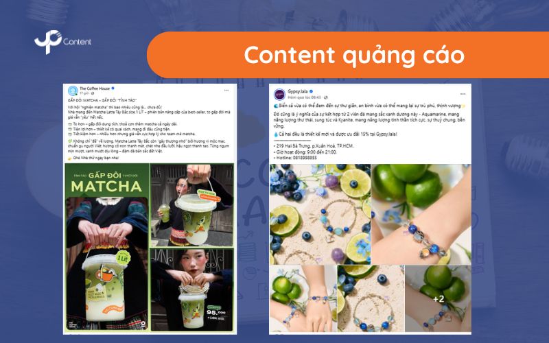 Các dạng content - content quảng cáo