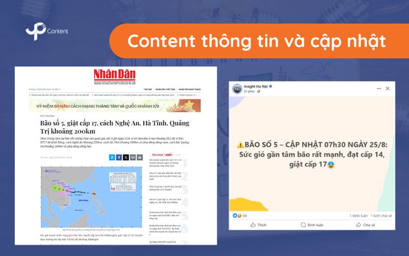 Các dạng content - content dạng thông tin