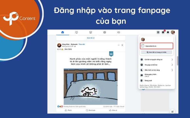 Cách tạo album trên fanpage bằng máy tính bước 1