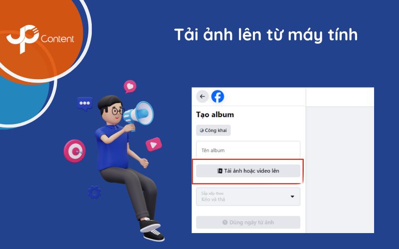 Cách tạo album trên fanpage bằng điện thoại bước 4