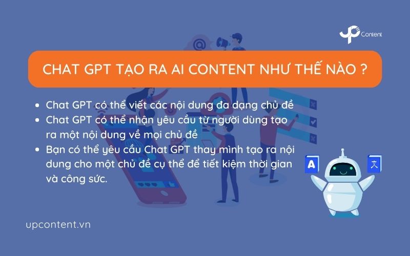 Chat GPT tạo ra content AI như thế nào