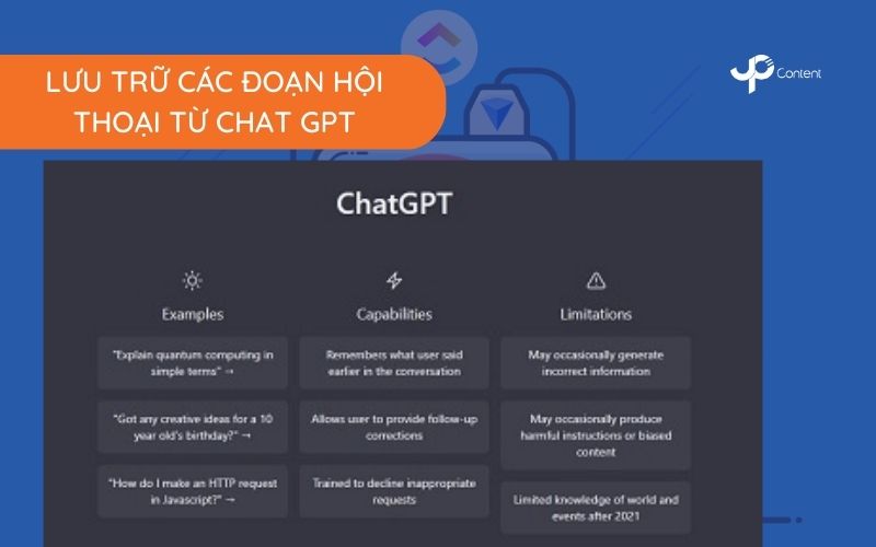 Lưu trữ các đoạn hội thoại từ Chat GPT