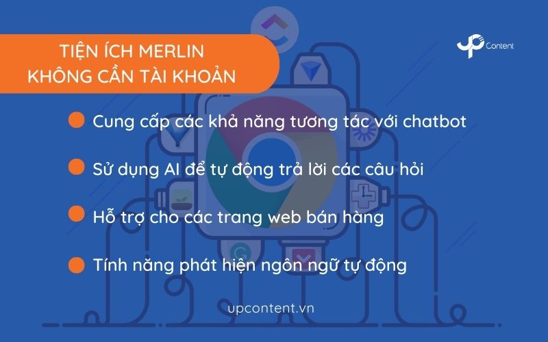 Tiện ích Merlin không cần tài khoản