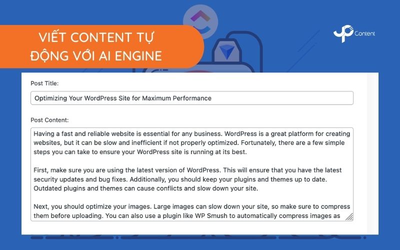 viết content tự động với AI engine