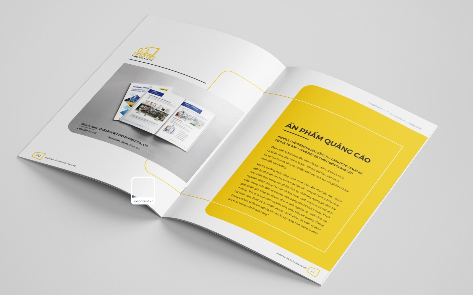 2 trang mẫu profile công ty in ấn