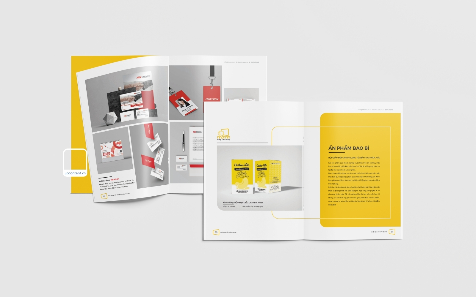 4 trang mẫu profile công ty in ấn