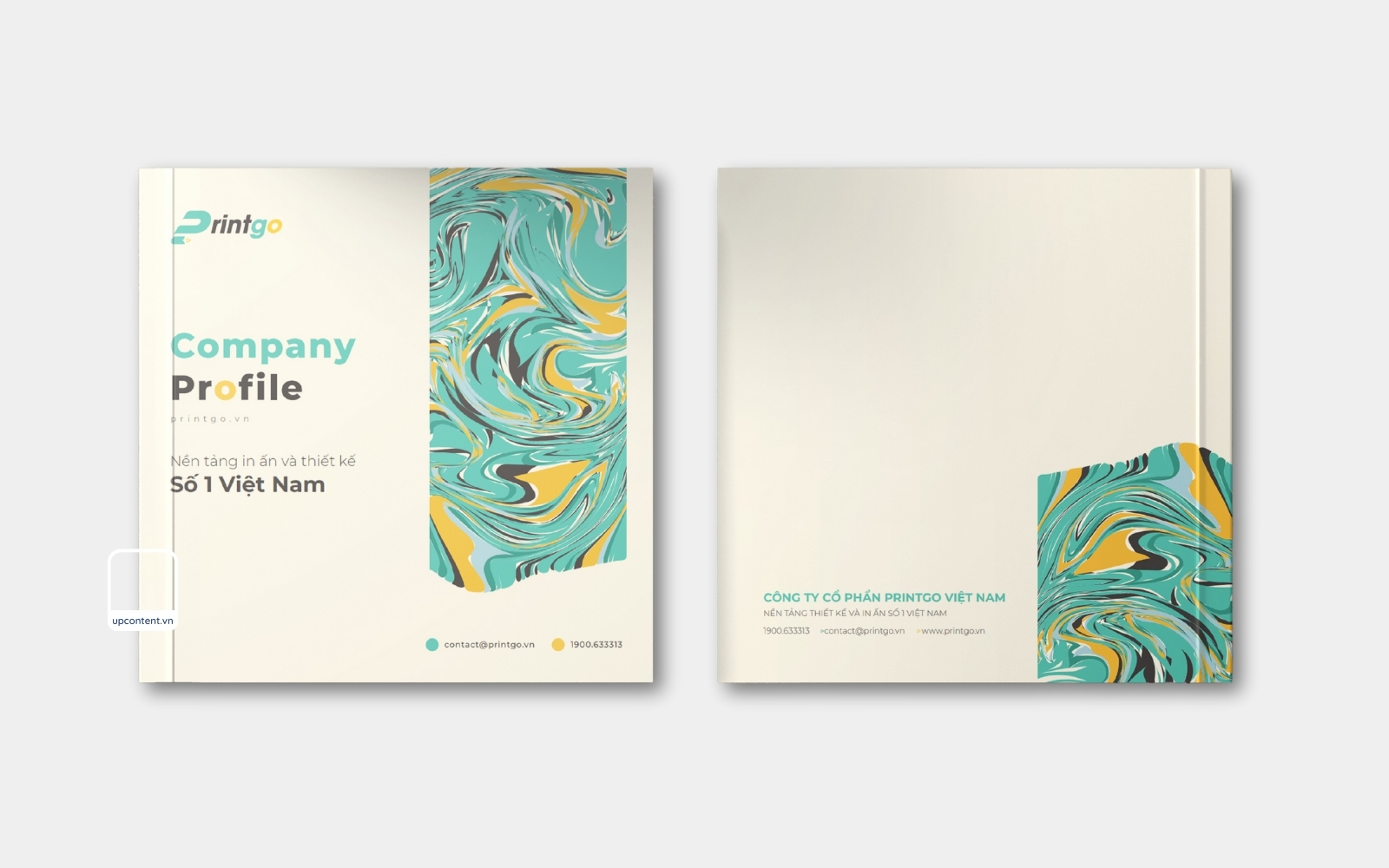 Trang bìa mẫu profile công ty thiết kế in ấn