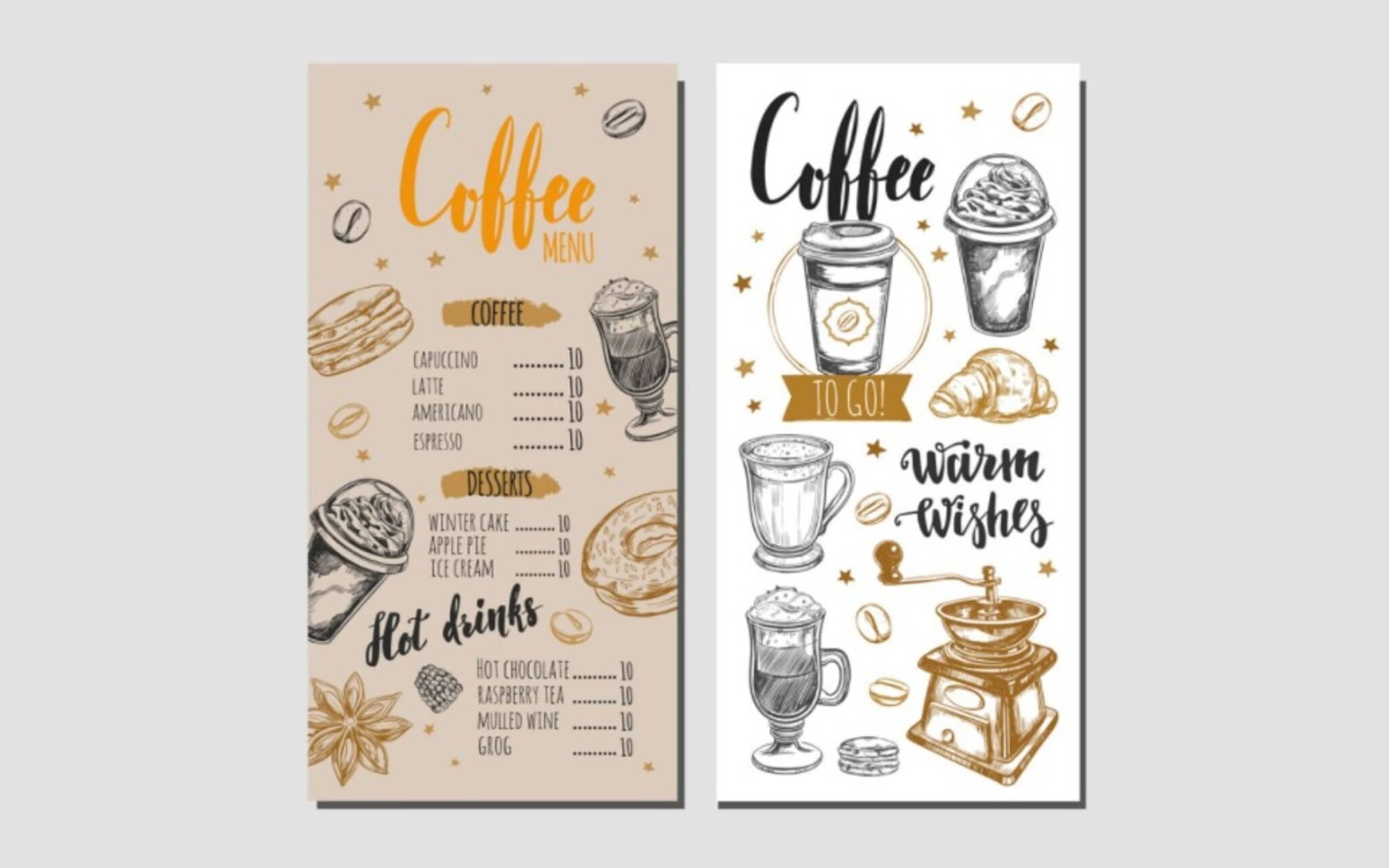 35+ Mẫu Menu Quán Cafe Phong Cách Hiên đại, Cổ điển, Sang Trọng.