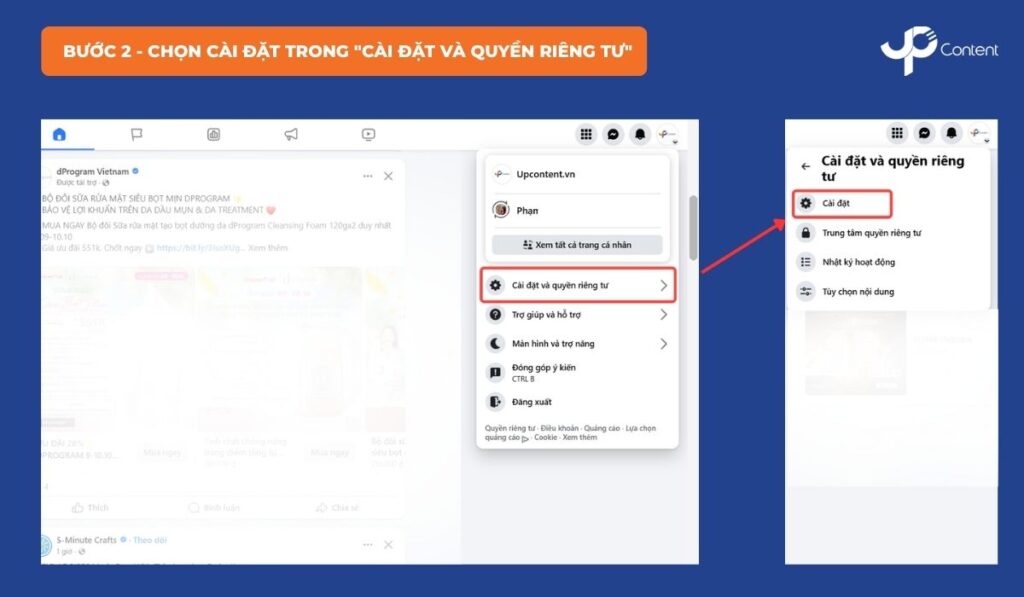 cách thêm quản trị viên cho page trên máy tính bước 2