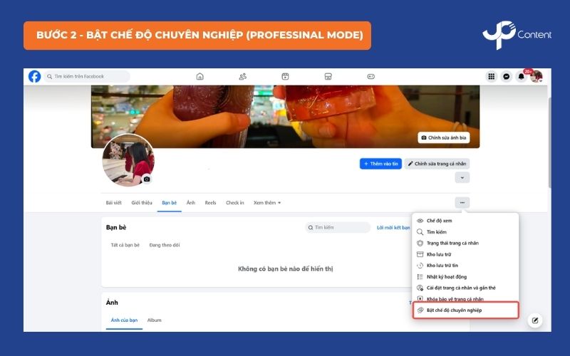 Chuyển trang cá nhân thành fanpage bước 2