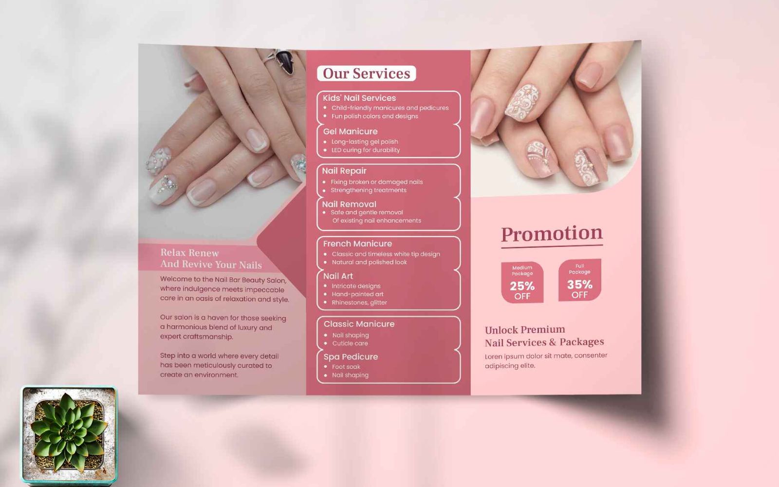 Mẫu brochure nails đơn giản 02