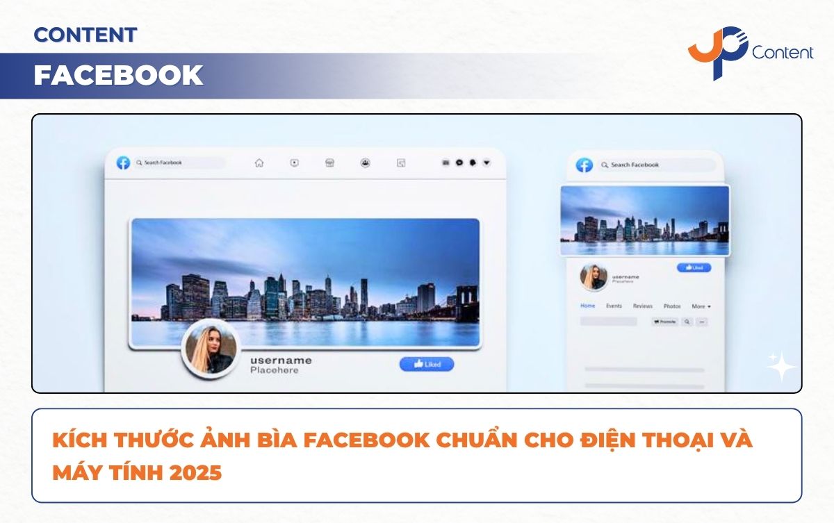 Ảnh bìa bài viết về kích thước ảnh bìa Facebook chuẩn cho điện thoại và máy tính năm 2025.