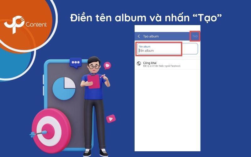 Cách tạo album trên fanpage bằng điện thoại bước 4