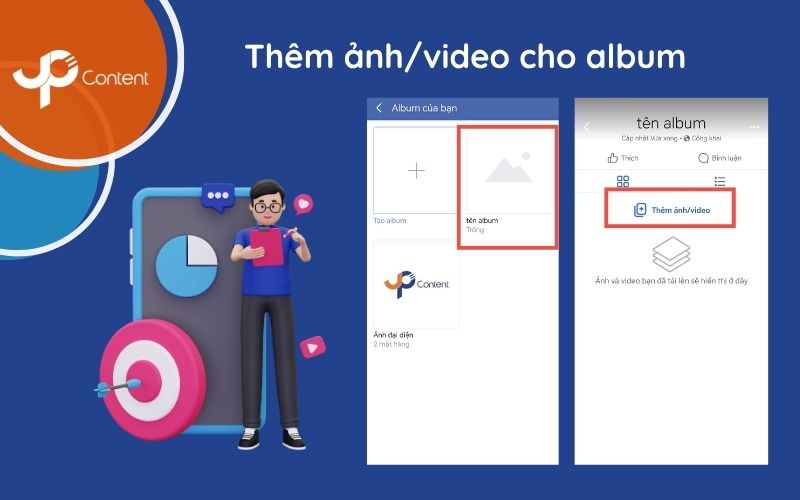 Cách tạo album trên fanpage bằng điện thoại bước 5