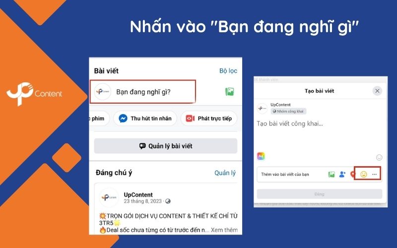 Cách tạo bình chọn trên fanpage bằng máy tính bước 2