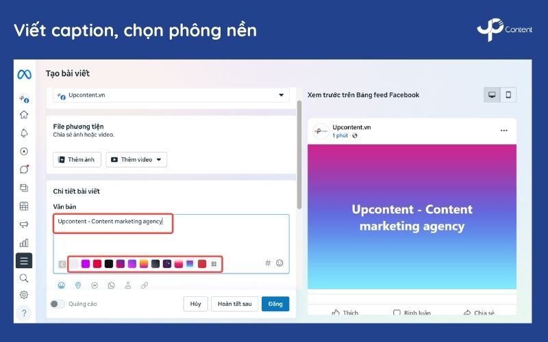 Cách đăng status kèm ảnh bước 2