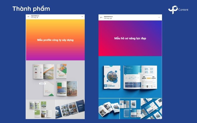 Thành phẩm bài đăng kèm ảnh