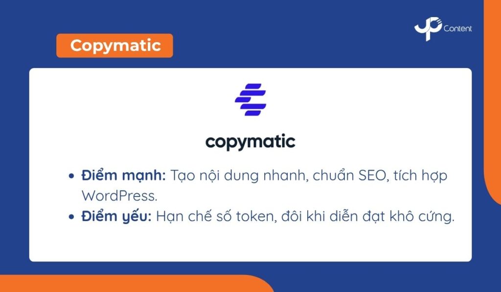AI viết content Copymatic