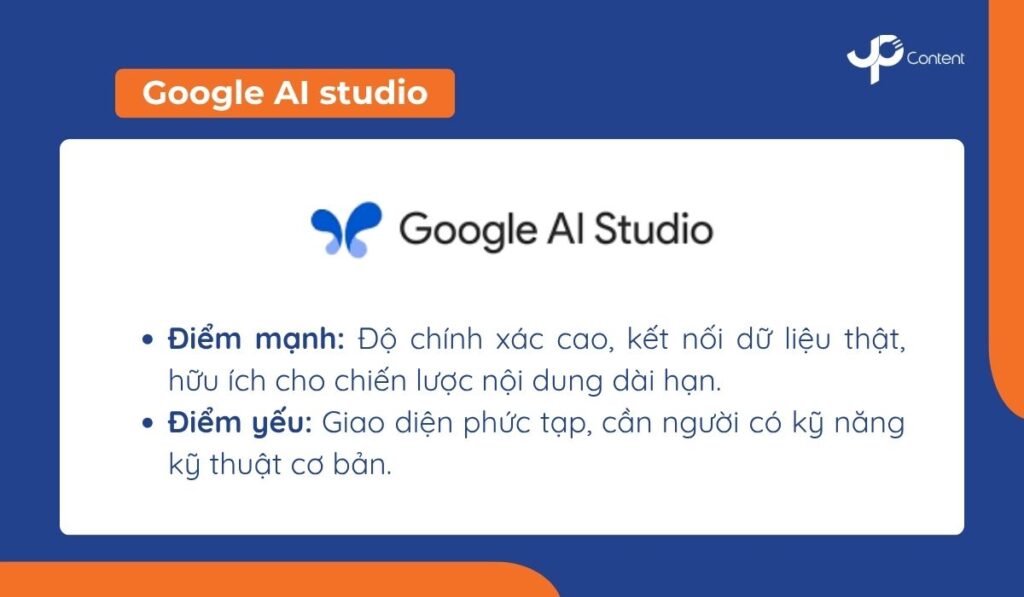 AI viết content Google AI studio