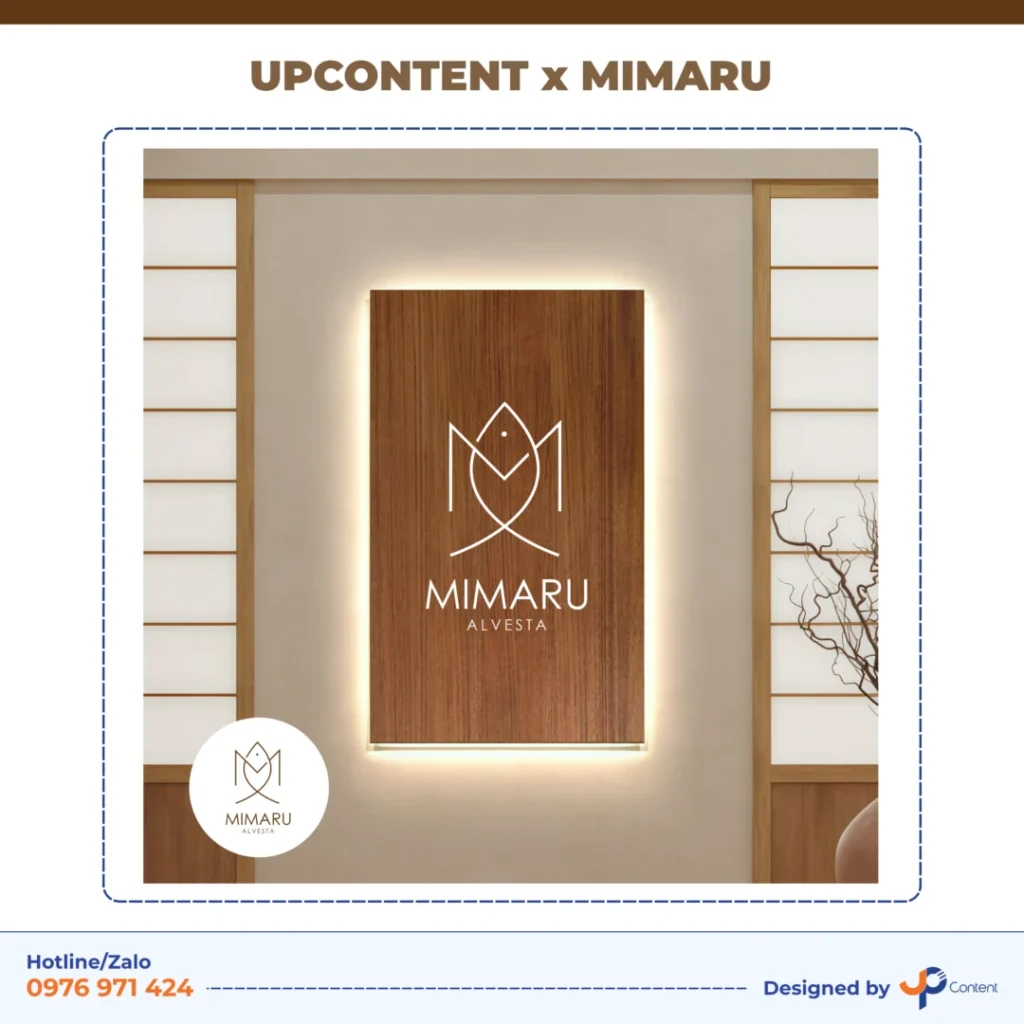 Option 4 dự án thiết kế logo nhà hàng Nhật Mimaru