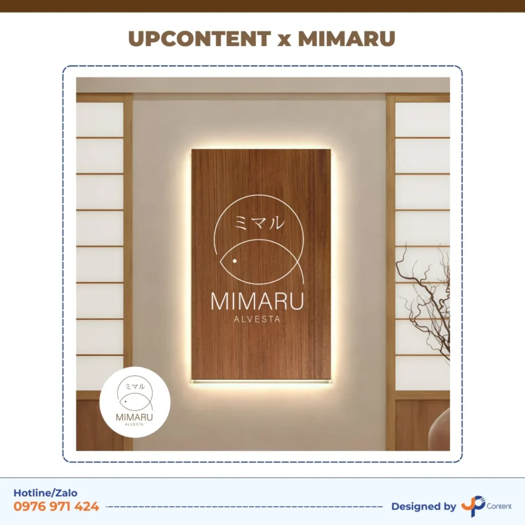 Option 2 dự án thiết kế logo nhà hàng Nhật Mimaru