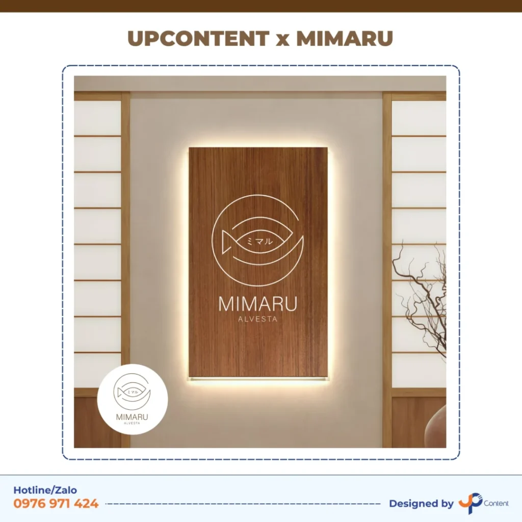 Option 3 dự án thiết kế logo nhà hàng Nhật Mimaru